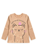 Conjunto Infantil Feminino Bege Oncinha
