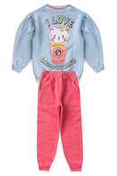 Conjunto Moletom Infantil Feminino Love Gatinho