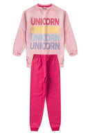Conjunto Infantil Feminino em Moletom Rosa
