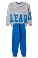 Conjunto Infantil Masculino Casaco e Calça em Moletom