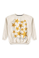 Conjunto Infantil Feminino Casaco Oversized Estrelas e Legging