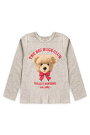 Conjunto Infantil Feminino Blusa ML e Legging Bege