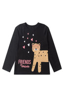 Conjunto Infantil Feminino Preto Oncinha