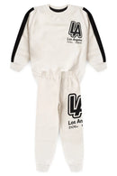 Conjunto Infantil Masculino Oversized Off White