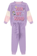 Conjunto Moletom Infantil Feminino Lilás